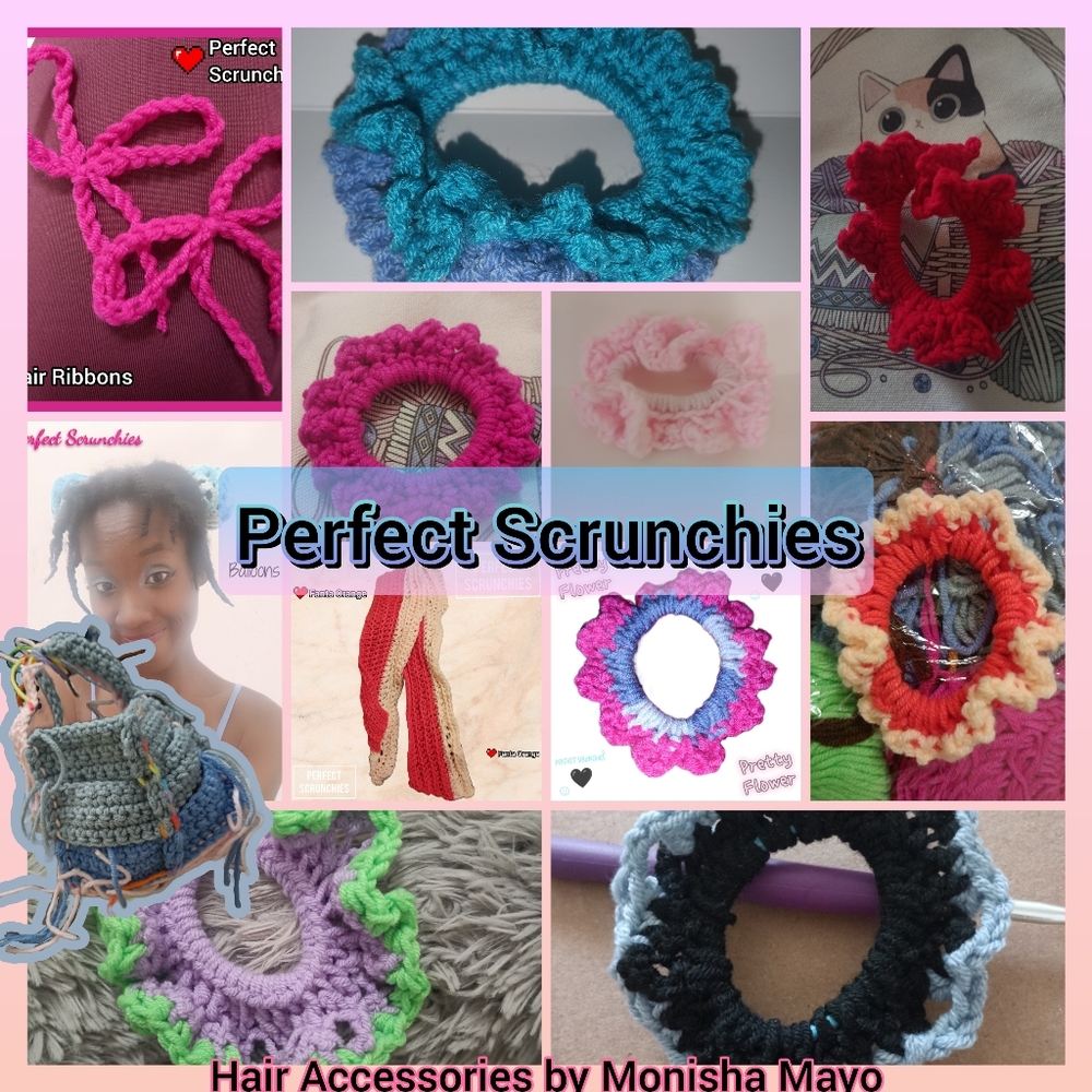 10 Colorful Hair Scrunchie Accessory Set